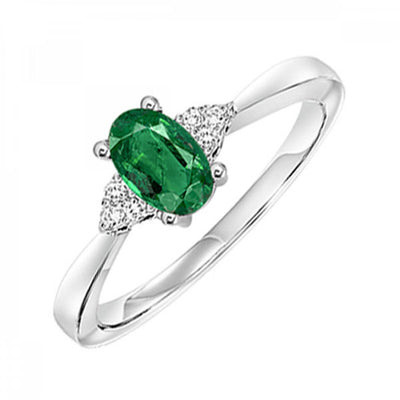 10KT White Gold Birthstone Ring