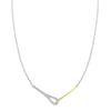 Diamond Twisted Interlocking Pendant Necklace in 14k Two-Tone Gold (1/5ctw)