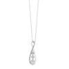 Diamond 3-Stone Journey Infinity Pendant Necklace in 14k White Gold (¼ ctw)