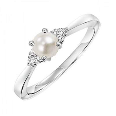 10KT White Gold Birthstone Ring