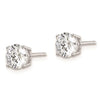 Sterling Silver Rhodium-Plated Round CZ 6mm Post Earrings